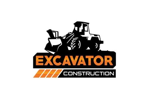 Bulldozer logo template vector. Heavy equipment logo vector for constructio.. Stock-Illustration