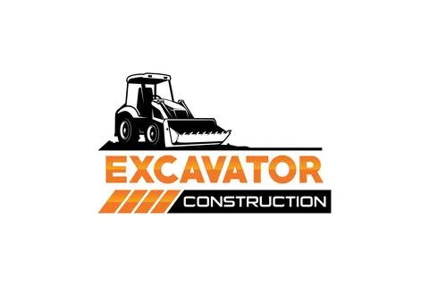 Bulldozer logo template vector. Heavy equipment logo vector for constructio.. Stock Illustration