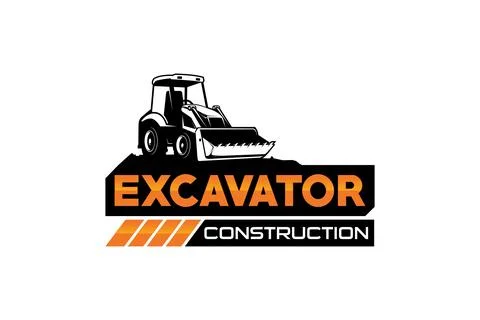 Bulldozer logo template vector. Heavy equipment logo vector for constructio.. Stock Illustration
