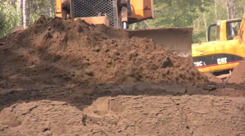 Bulldozer low angle extreme close up 2 Video stock 973976