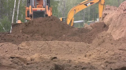 Bulldozer low angle extreme close up Stock Footage 974002