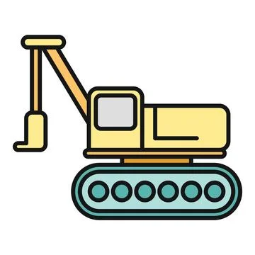 Bulldozer machine icon on white background Illustrazione stock