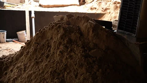 Bulldozer moving sand at construction site Stock Footage 314969207