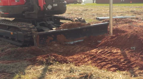 Bulldozer Pushing Dirt Stock Footage 49544735