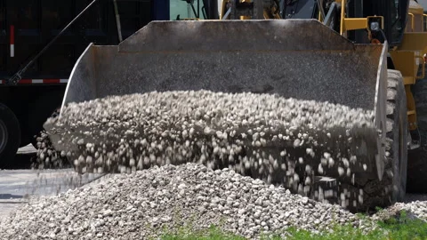 Bulldozer Scooping Up Dirt Stock Footage 313360976