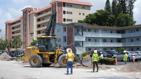 Bulldozer Scooping Up Dirt Stock Footage 313361010