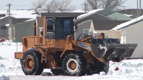 Bulldozer Snow Stock Footage 36275060