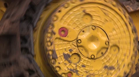 Bulldozer tracks close up Stock Footage 52778298