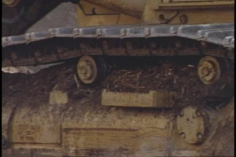 Bulldozer tracks Stock Footage 112926