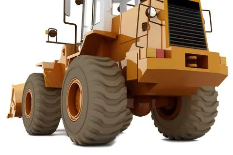Bulldozer on wheels Stock Photos