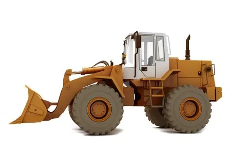 Bulldozer on wheels Stock Photos