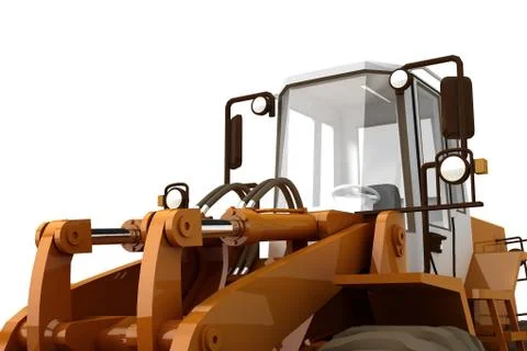 Bulldozer on wheels Stock Photos