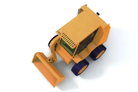 Bulldozer on wheels Stock Photos