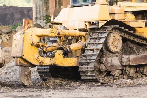 Bulldozer working Stock Photos