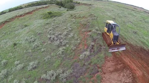 Bulldozer working on a pipeline 2 Video stock 40713703