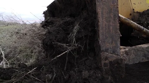 The bulldozer works 库存影片 83298570