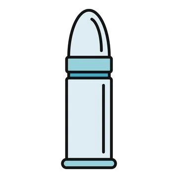 Bullet ammunition cartridge shell projectile for firearm weapon Stock Illustration