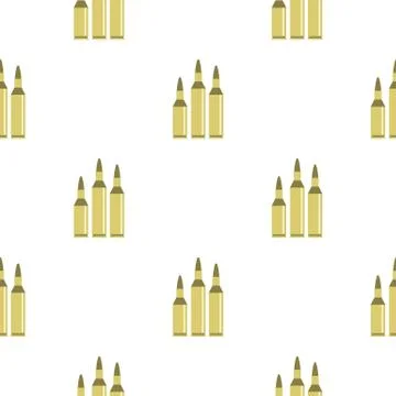 Bullet ammunition pattern flat Stock Illustration
