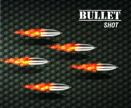 Bullet background concept. illustration Stock Illustration