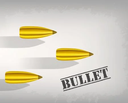 Bullet background concept. illustration Stock Illustration