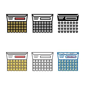 Bullet box range color icon vector Illustrazione stock