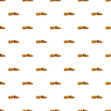 Bullet cartridge repeating pattern on white background Stock Illustration
