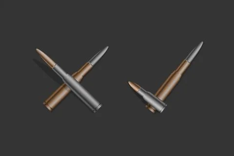 Bullet Cross and Tick Stock Illustration