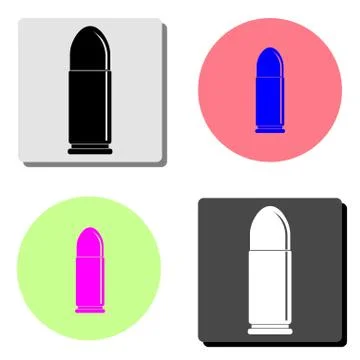 Bullet. flat vector icon Stock Illustration