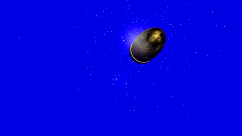Bullet in flight. Bullet on blue screen. Chroma key Video stock 301405519