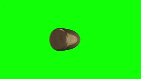 Bullet Flying on Green Screen Side View Stock Footage 327537870