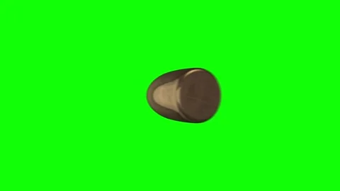 Bullet Flying Left to Right with Motion Blur on Green Screen Stock Footage 327537833