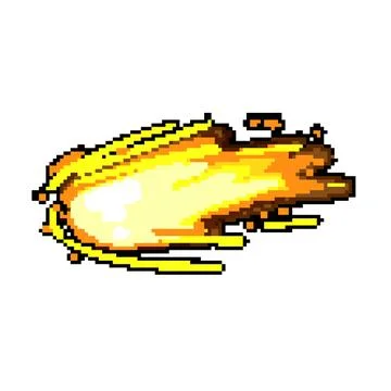 Bullet gun flash pixel art vector illustration Stockillustratie
