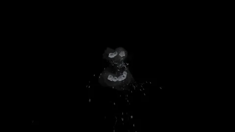 Bullet hits in a concrete wall - letters and numbers. Stock Footage 128965415