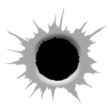 Bullet hole design for your projects Stock Illustration