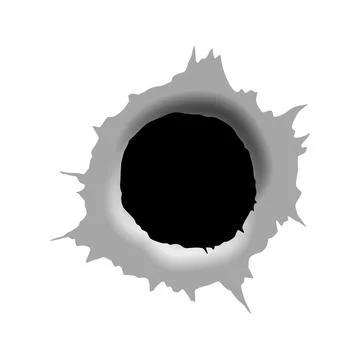 Bullet hole design for your projects Ilustração Stock