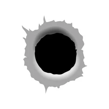 Bullet hole design for your projects Stock Illustration