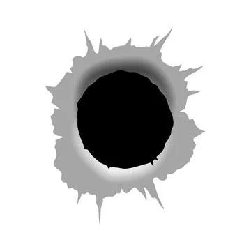 Bullet hole design for your projects Illustrazione stock