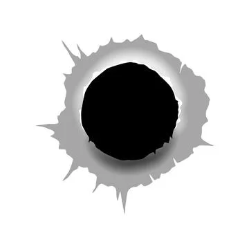 Bullet hole design for your projects Stock Illustration