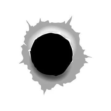 Bullet hole design for your projects Stock Illustration