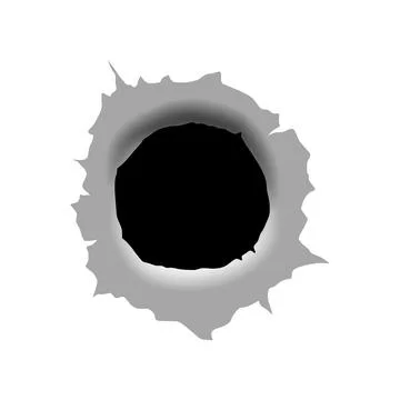 Bullet hole design for your projects Stock Illustration