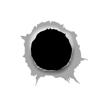 Bullet hole design for your projects Stock Illustration