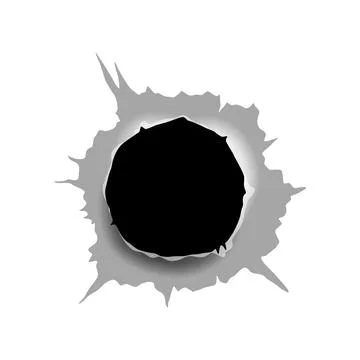 Bullet hole design for your projects Stock Illustration