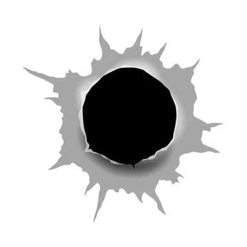 Bullet hole design for your projects Stock Illustration