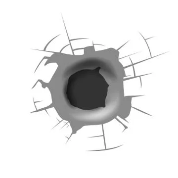 A bullet hole Stock Illustration