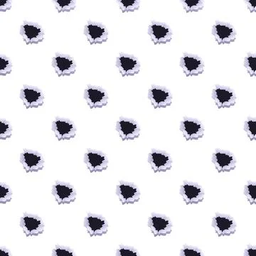 Bullet hole pattern showing damage and destruction Stock Illustration