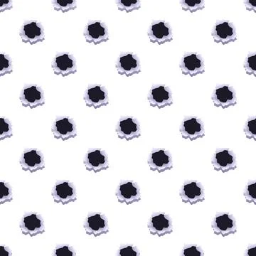 Bullet holes creating damaged wall seamless pattern Illustrazione stock