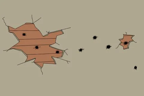 Bullet holes Stock Illustration