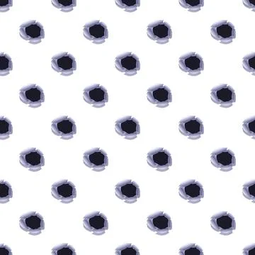 Bullet holes making a repeating texture for abstract design Stock Illustration