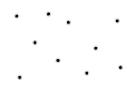 Bullet holes on white wall at random Stock Illustration