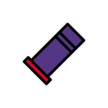 Bullet icon colored outline red purple colour military symbol perfect. Stock Illustration